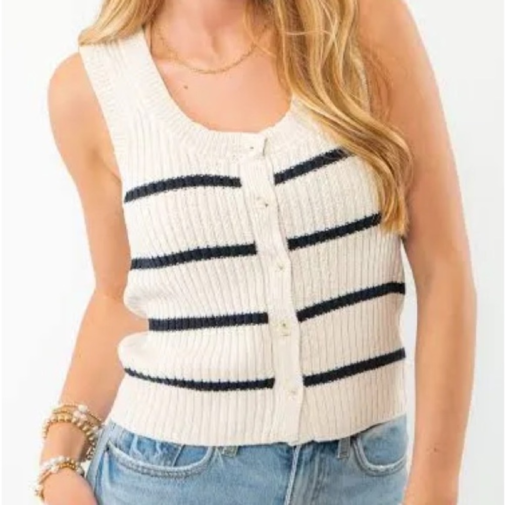 Z supply striped knit vest